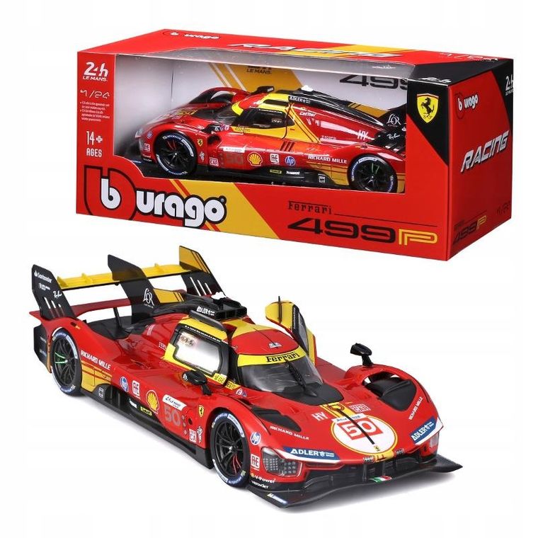 Bburago, Ferrari Racing 499p, model pojazdu, 1:24