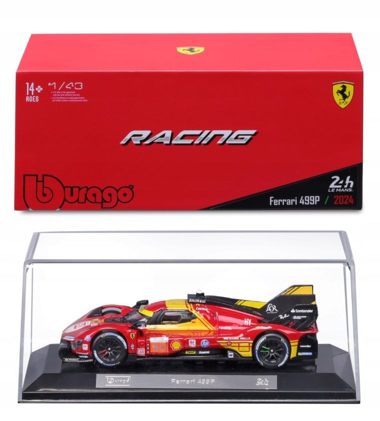 Bburago, Ferrari Racing 499p, model pojazdu, 1:43