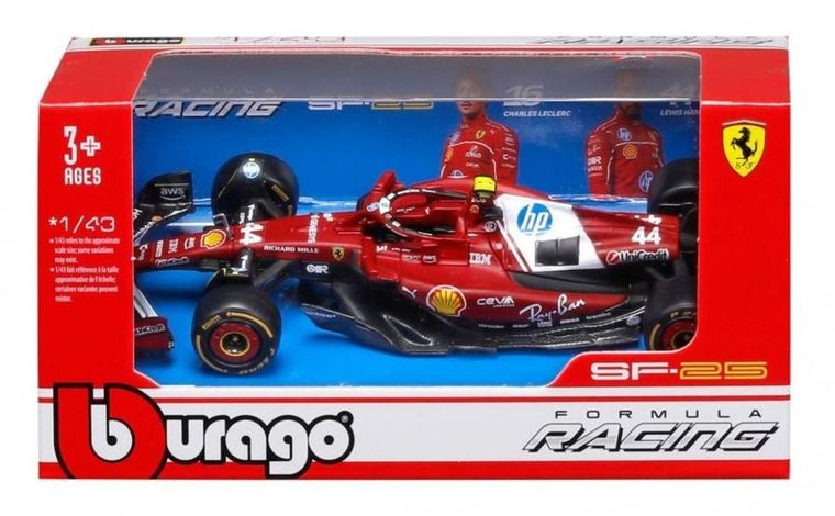 Bburago, Ferrari SF-25 Melbourne GP 2025 Hamilton, Bolid F1, model pojazdu, 1:43