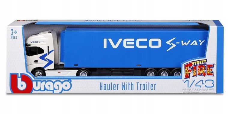 Bburago, Iveco S-Way 570, ciężarówka z kontenerem, model pojazdu, 1:43