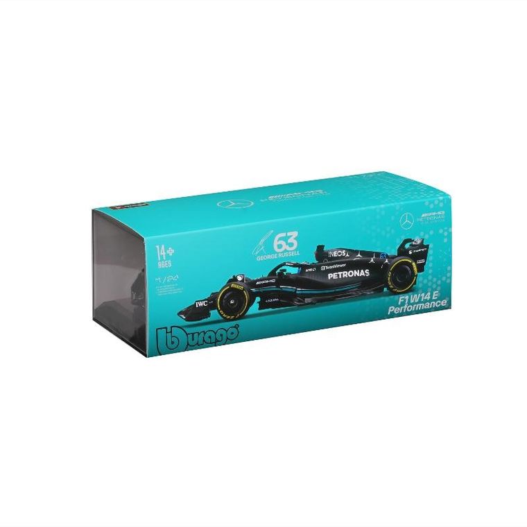 Bburago, Mercedes Amg Petronas Team W14 E George Russell, Bolid F1, model pojazdu, 1:24