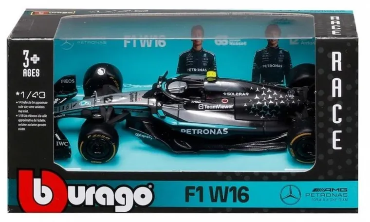 Bburago, Mercedes AMG W16 2025 Kimi Antonelli, Bolid F1, model pojazdu, 1:43
