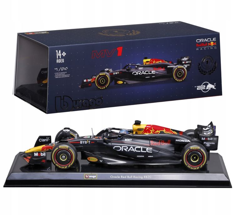 Bburago, Oracle Red Bull Racing, RB20 Max Verstappen, Bolid F1, model pojazdu, 1:24