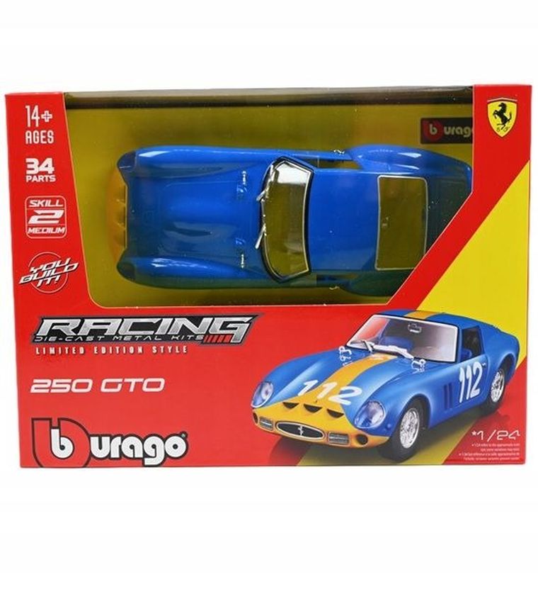 Bburago, Racing, Ferrari 250 GTO, model do składania, 1:24