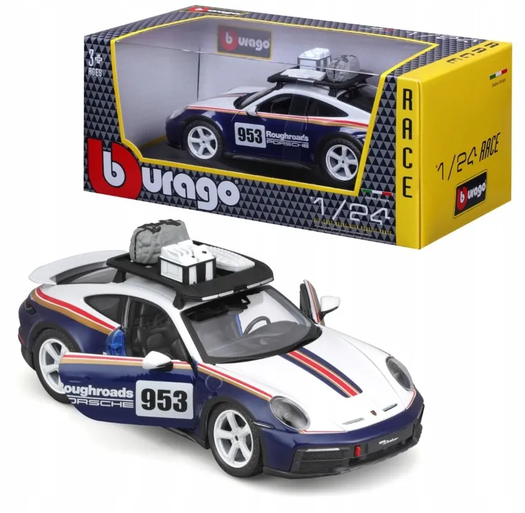 Bburago, Racing, Porsche 911 Dakar Met. Blue 953, model pojazdu, 1:24