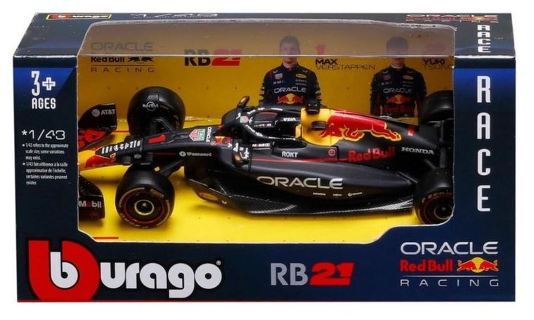 Bburago, Red Bull Racing RB21 Verstappen Bahrajn GP, Bolid F1, model pojazdu, 1:43