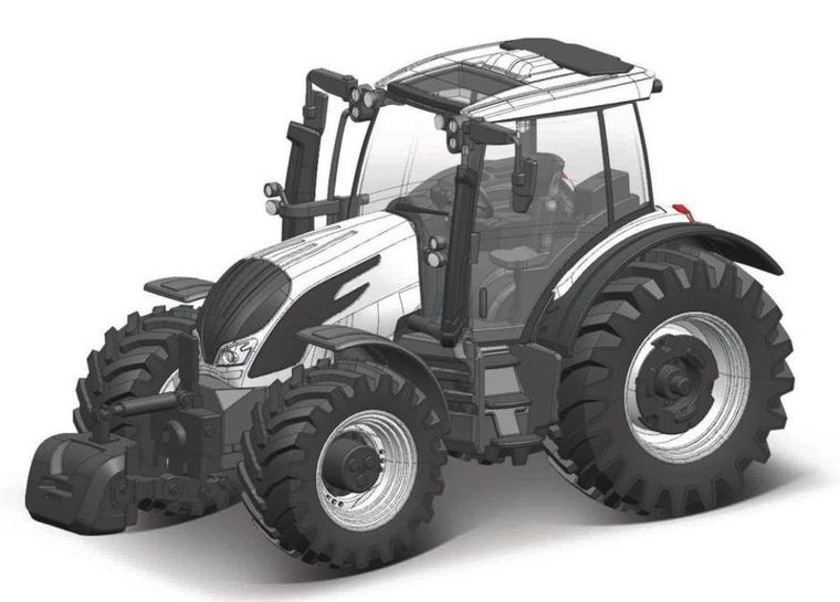 Bburago, Valtra N174, traktor, biały