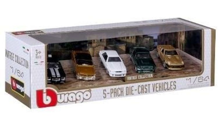 Bburago, Vintage Collection, modele metalowe, 1:64, 5 szt.