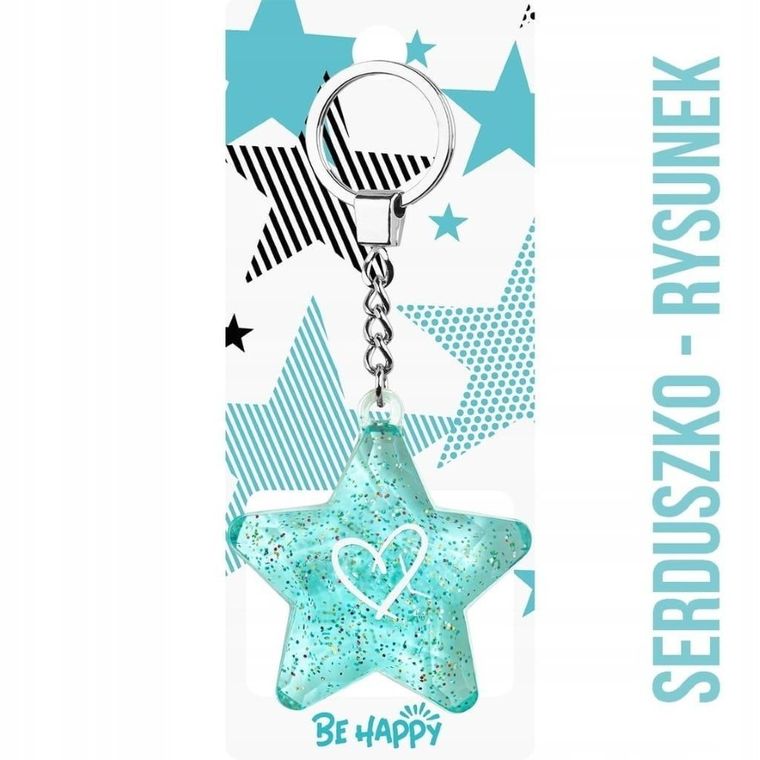 Be-Happy Gifts, brelok gwiazdka, Serduszko
