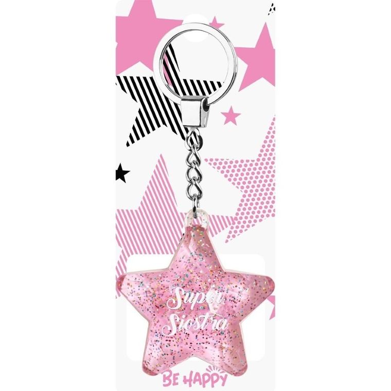 Be-Happy Gifts, brelok gwiazdka, Super Siostra