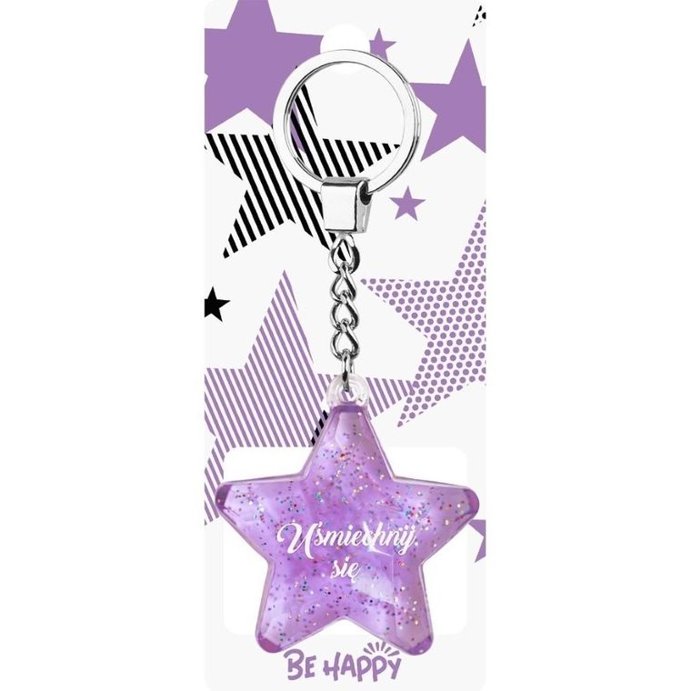 Be-Happy Gifts, brelok gwiazdka, Uśmiechnij Się