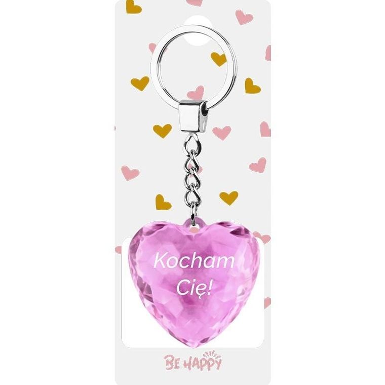 Be-Happy Gifts, brelok prezentowy z napisem, Kocham Cię!