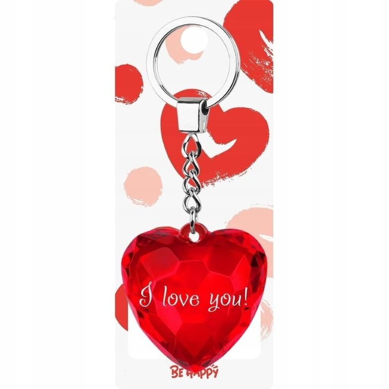 Be-Happy Gifts, brelok serce, I Love You!