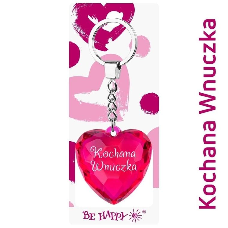 Be-Happy Gifts, brelok serce, Kochana Wnuczka