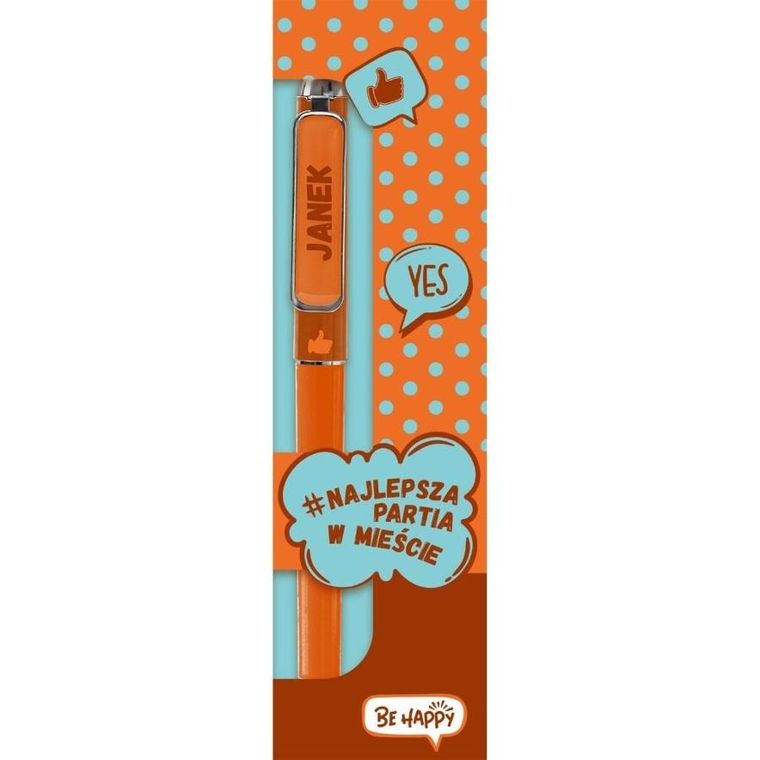 Be Happy Gifts, Pop Art, długopis, Janek