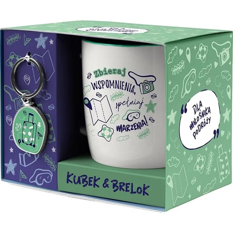 Be Happy Gifts, zestaw, kubek, brelok, Dla Miłośnika Podróży