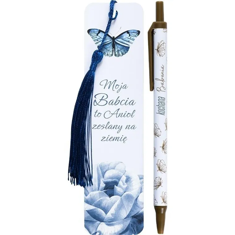Be Happy Gifts, zestaw: zakładka i długopis, Dzień Babci