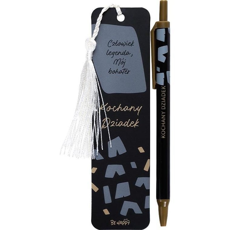 Be Happy Gifts, zestaw: zakładka i długopis, Dzień Dziadka