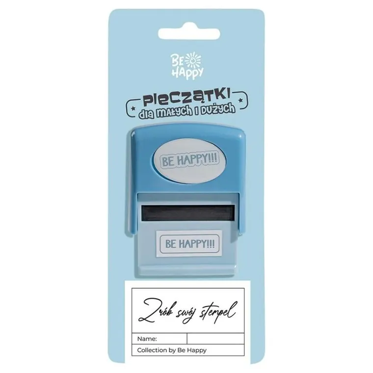 Be Happy, pieczątka z napisem, Be Happy