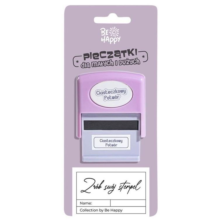 Be Happy, pieczątka z napisem, Ciasteczkowy Potwór