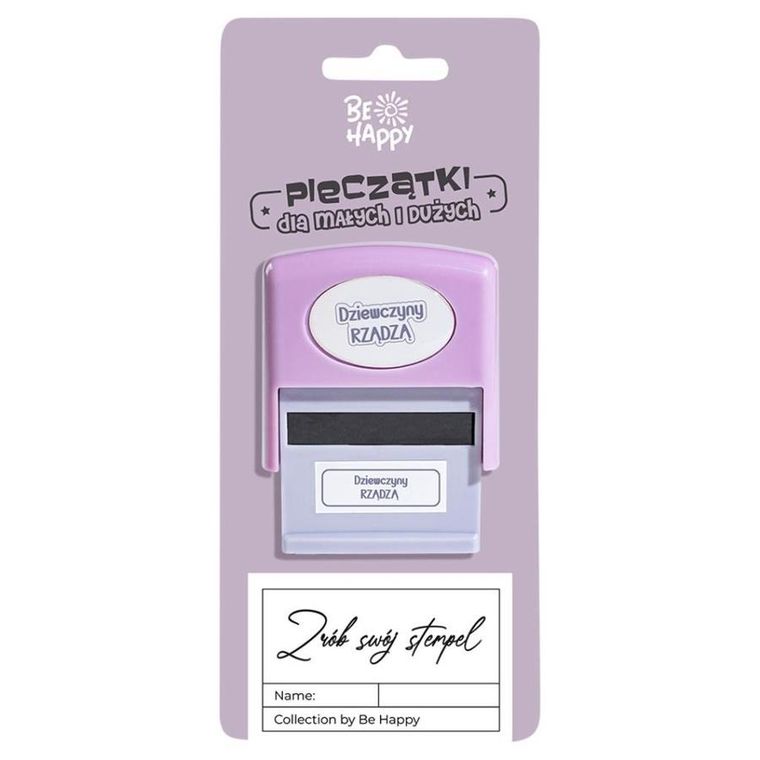 Be Happy, pieczątka z napisem, Dziewczyny Rządzą