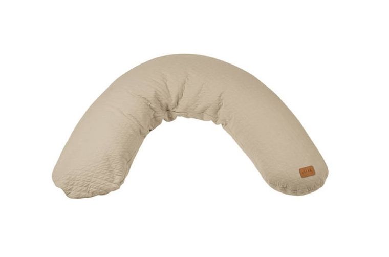 Beaba, Big Flopsy, Fleur de coton Linen, ergonomiczna poduszka rogal dla kobiet w ciąży i karmiących