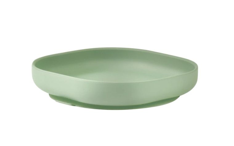 Beaba, silikonowy talerzyk z przyssawką, sage green