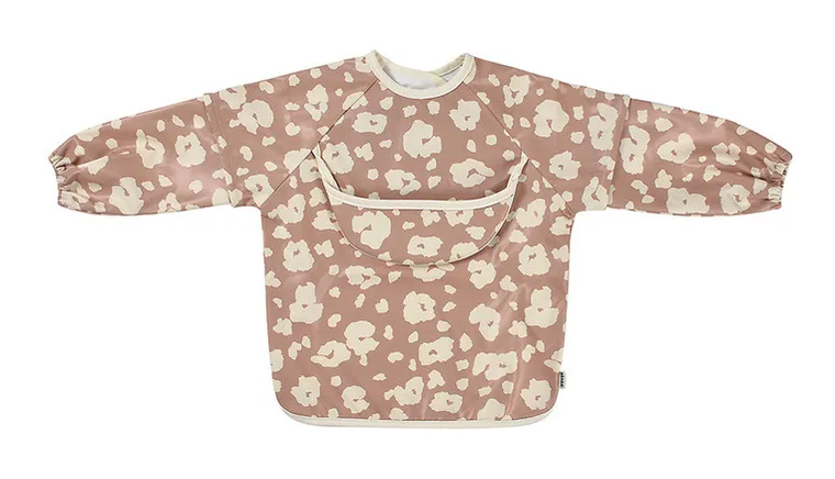 Beaba, śliniak 2w1 z odpinanym długim rękawem, savannah bloom