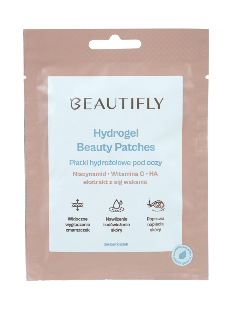 Beautifly, Hydrogel Beauty Patches, płatki hydrożelowe pod oczy, 2 szt.