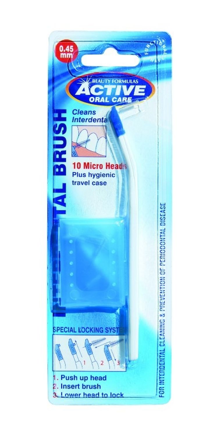 Beauty Formulas, Active, Oral Care, zestaw, szczoteczka interdental + 10 główek