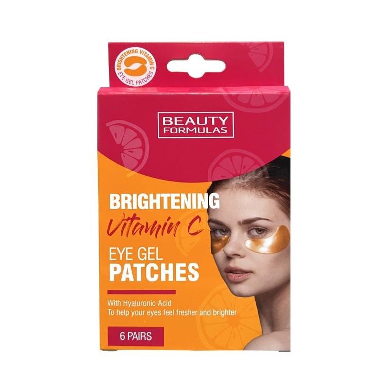 Beauty Formulas, Brightening Vitamin C, żelowe płatki pod oczy, 6 par