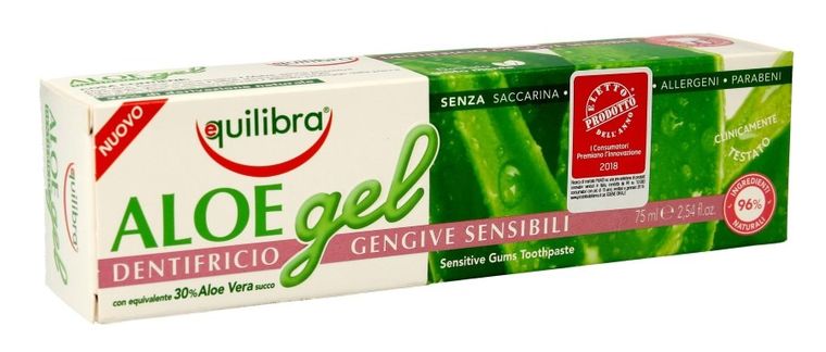 Beauty Formulas, Equilibra Aloe, pasta do zębów Sensitive, 30% aloesu, 75 ml