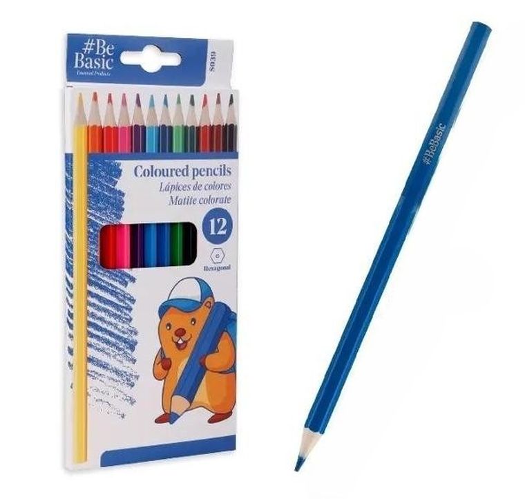 BeBasic, kredki ołówkowe, 12 kolorów