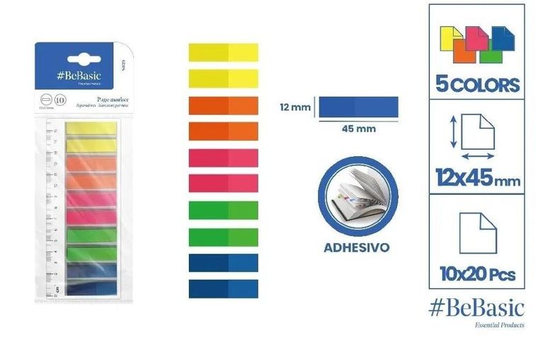 Bebasic, zakładki indeksujące samoprzylepne