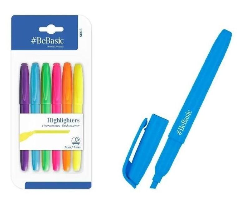 Bebasic, zakreślacze fluorescencyjne, 6 szt.