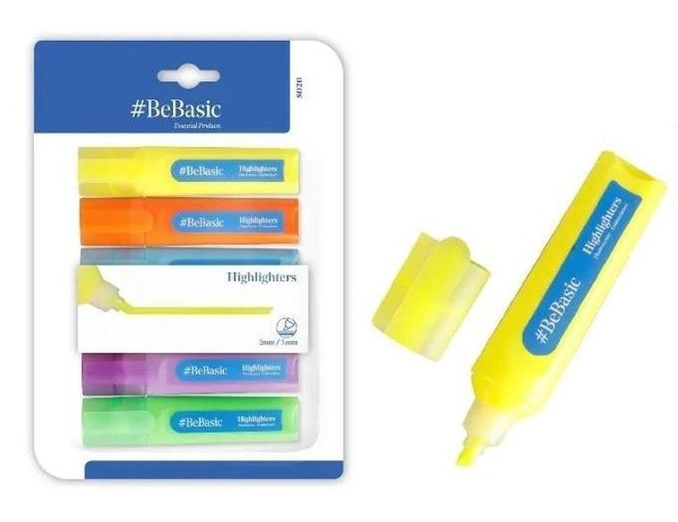 Bebasic, zakreślacze fluorescencyjne, 6 szt.