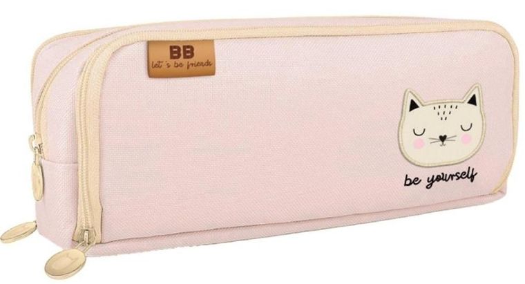 Bebe Friends, piórnik saszetka, 3-komorowy, Kot