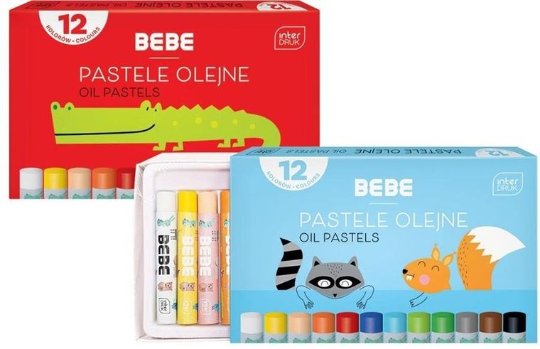 Bebe Kids, pastele olejne, 12 kolorów