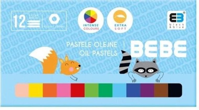 Bebe Kids, pastele olejne, 12 kolorów pastelowych