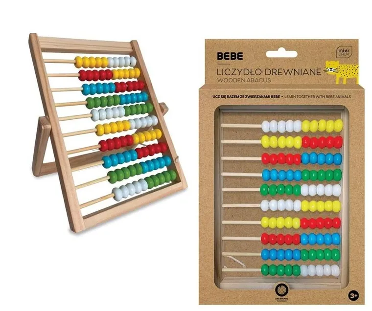 Bebe, liczydło drewniane z podstawką