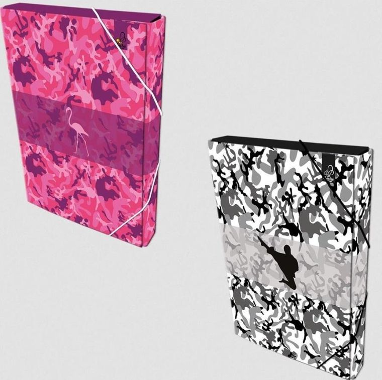 Bee-bee, Camouflage, teczka A4 na gumkę, 1 szt.