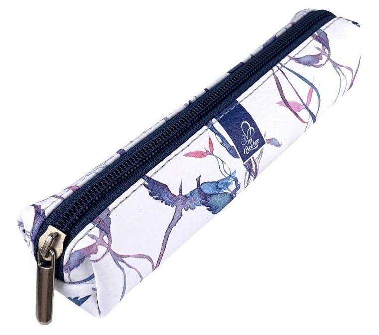 Bee-bee, piórnik mini, prostokąt, malowane ptaki