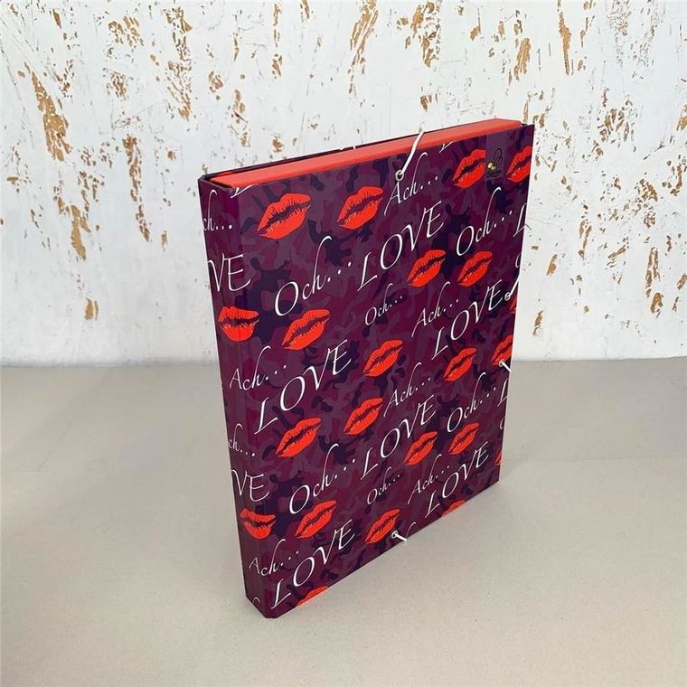 Bee-bee, teczka box, A4, z gumką, moderno, kamuflaż, love, 1 szt.