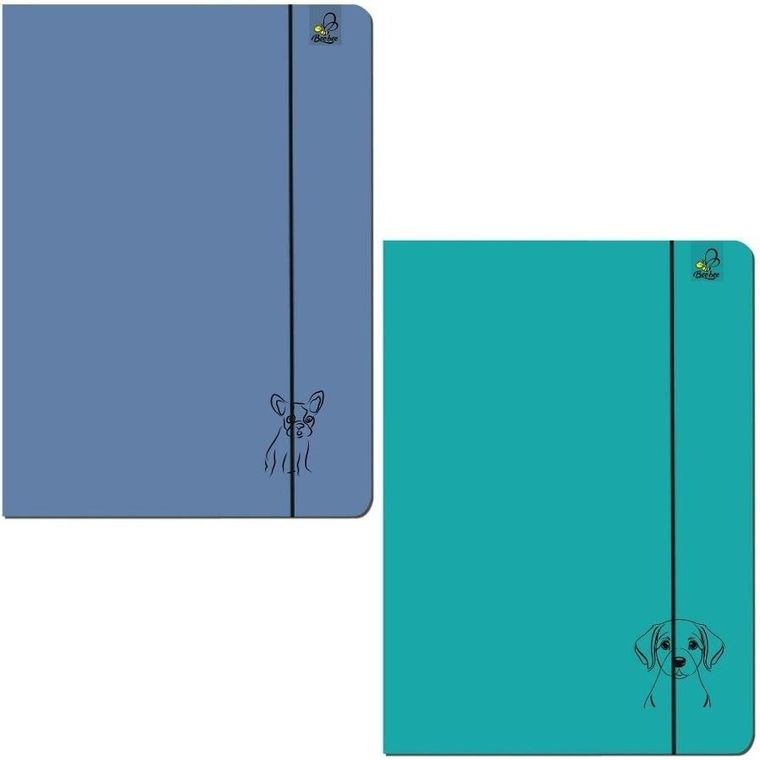 Bee-bee, teczka z gumką A4, Psy Koty, 1 szt.