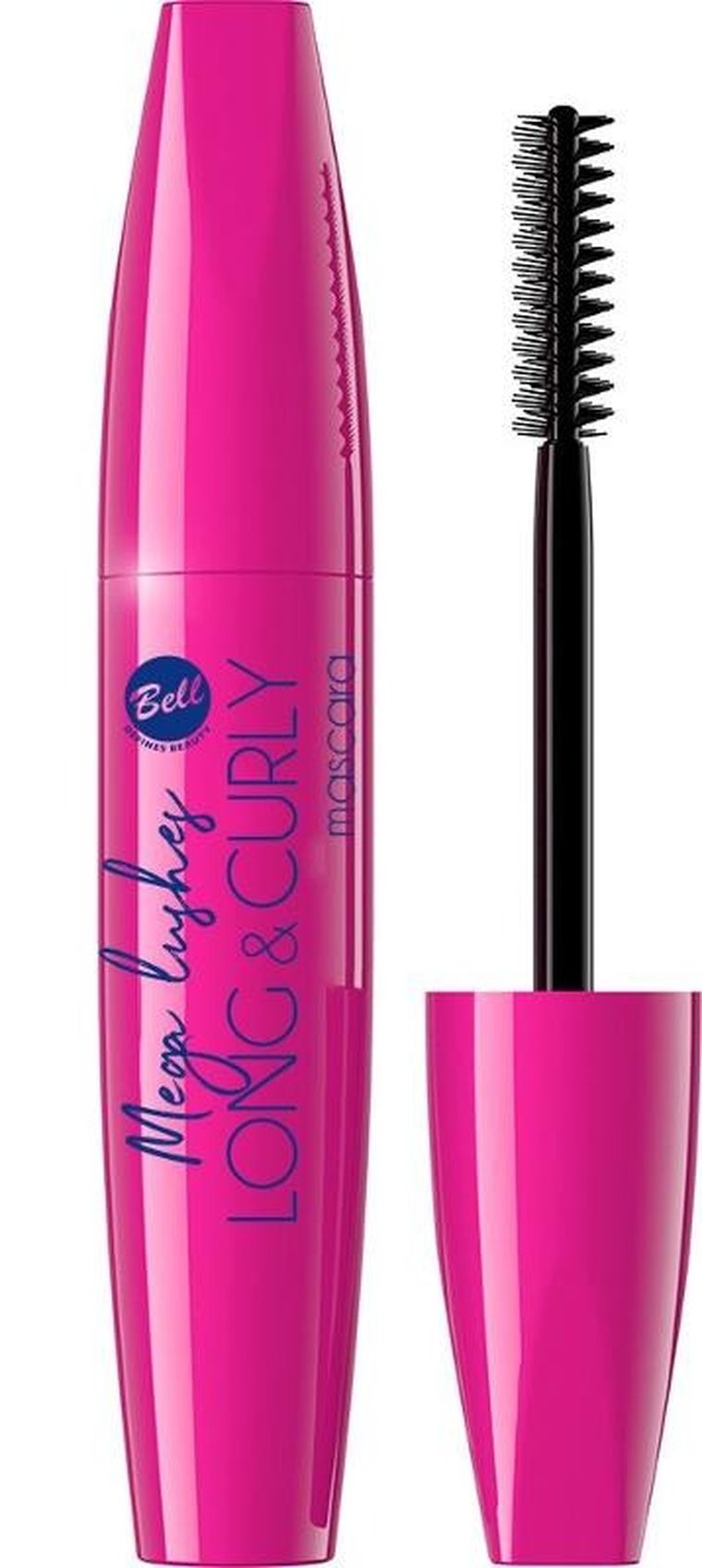 Bell, maskara do rzęs, mega lashes long & curly, czarny, 10 g