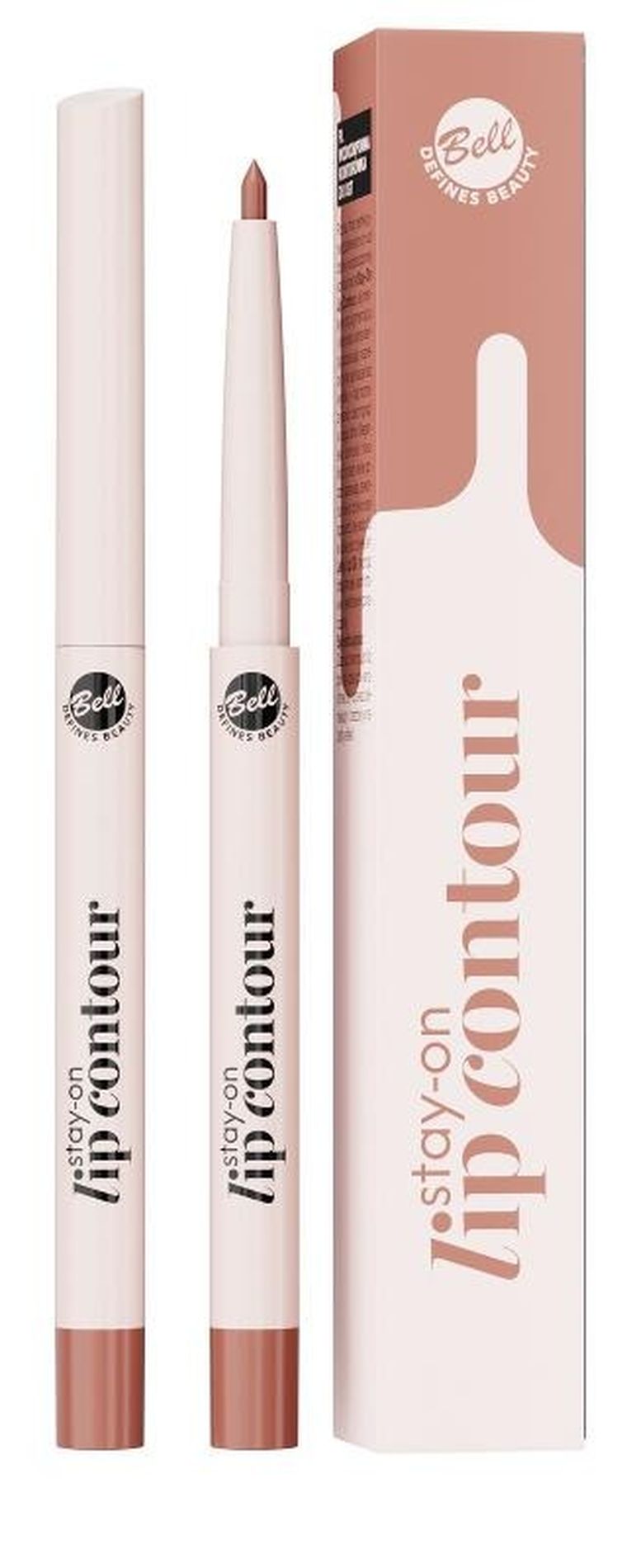 Bell, Stay-on Lip Contour, konturówka do ust, 01 warm nude, 026 g