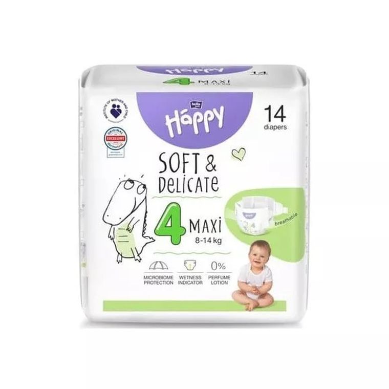 Bella, Baby Happy, pieluszki jednorazowe, rozmiar 4 maxi, 8-14 kg, 14 szt.