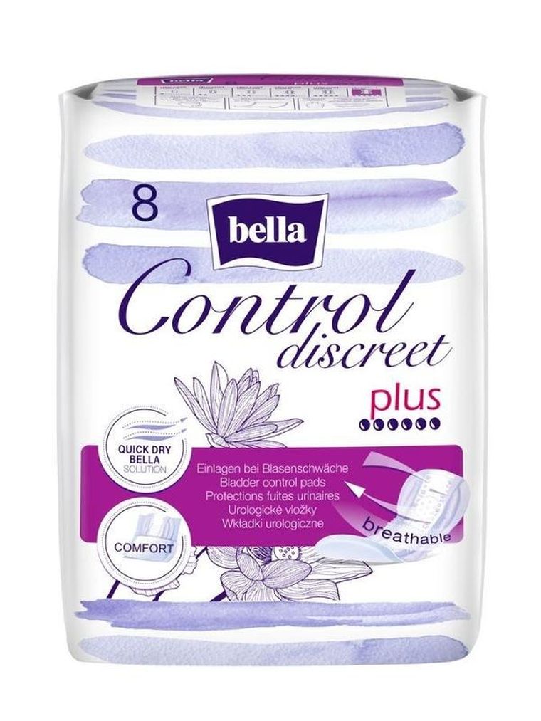 Bella, Control Discreet Plus, wkładki urologiczne, 8 szt.