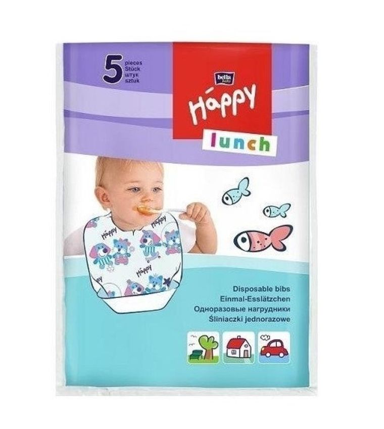 Bella, Happy, śliniaczki jednorazowe, 5 szt.