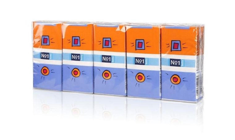 Bella, No1, chusteczki higieniczne, 3-warstwowe, 10-10 szt.